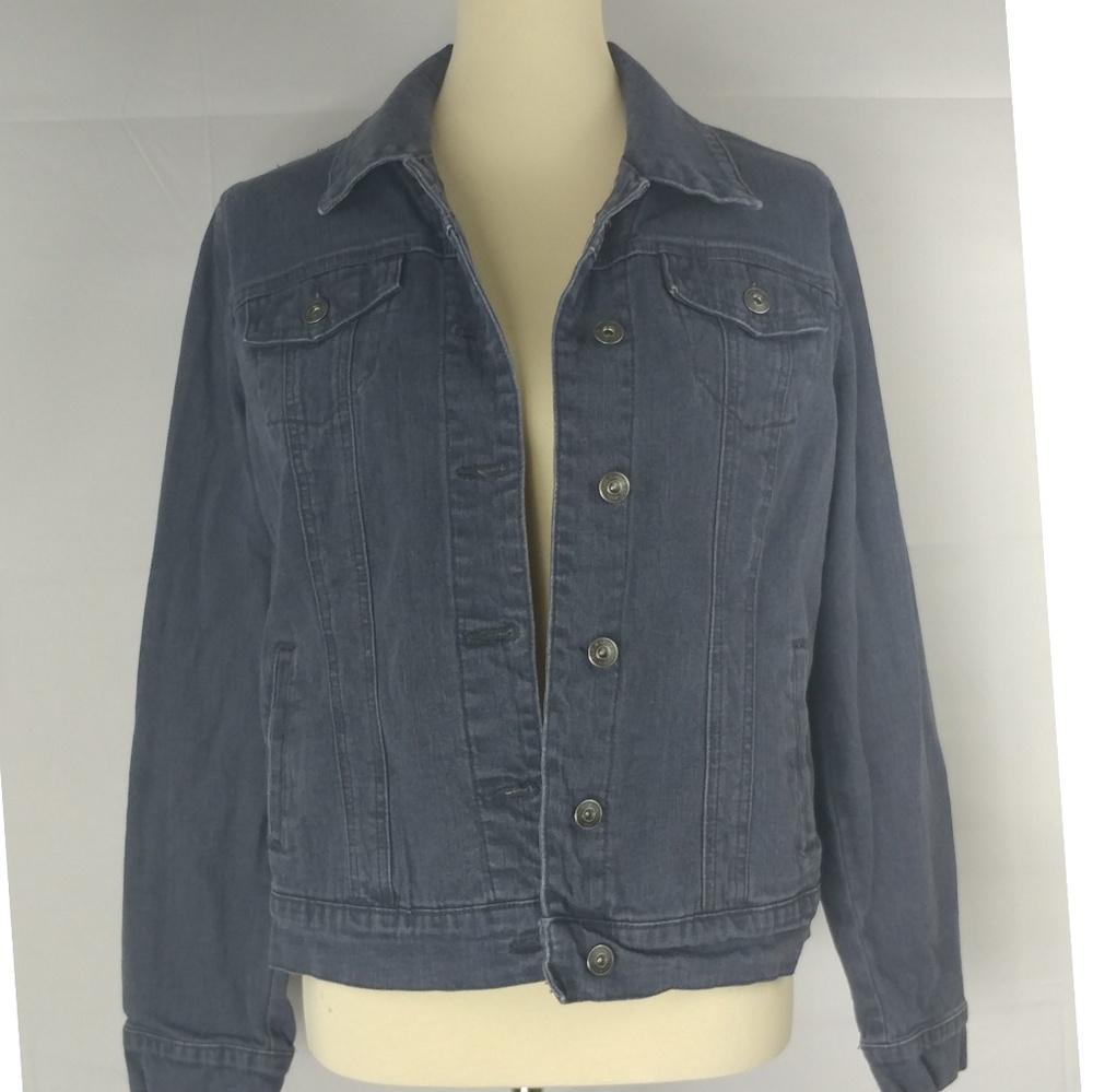 Jones New York Denim Jacket Gray 12